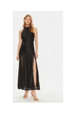 Rochie cambrata uni cu guler inalt