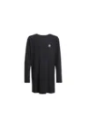 Rochie casual cu imprimeu logo si maneci lungi