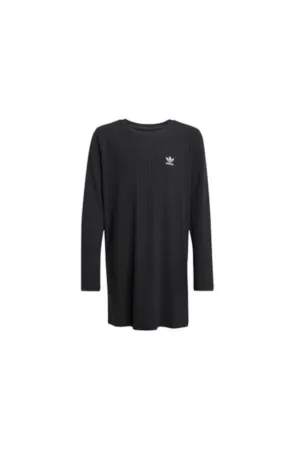 Rochie casual cu imprimeu logo si maneci lungi