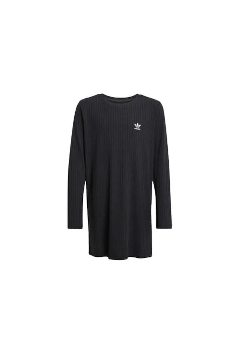 Rochie casual cu imprimeu logo si maneci lungi