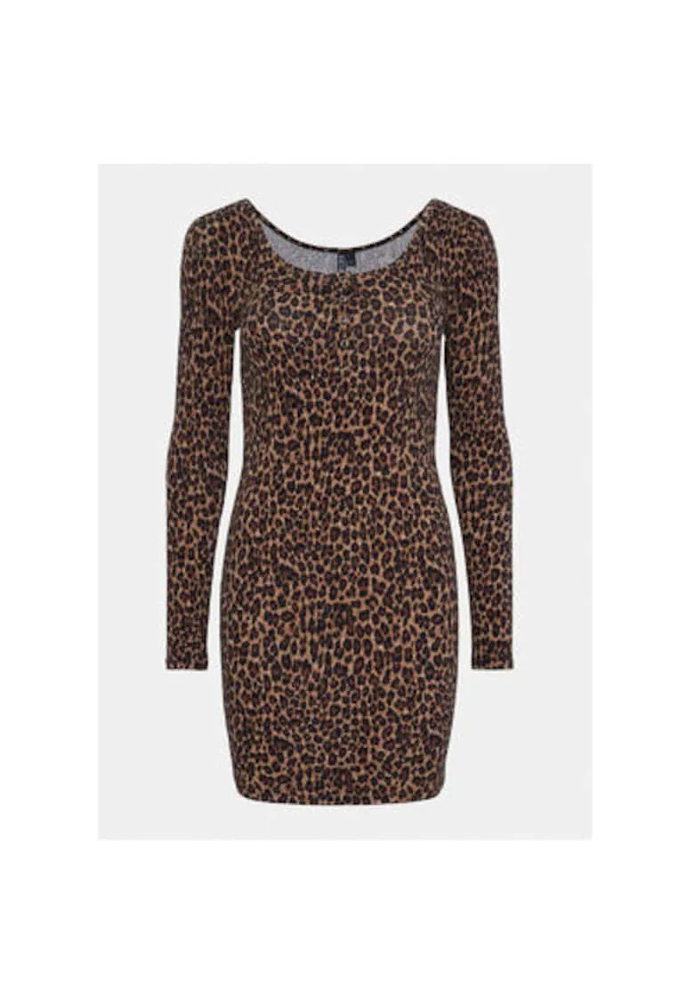 Rochie casual dama - 303435325 - Bumbac - Maro