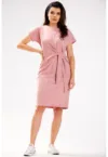 Rochie casual din bumbac cu prindere frontală
