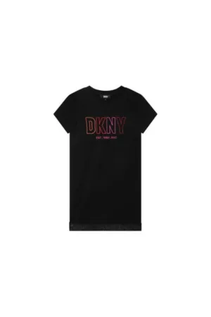 Rochie casual  neagra - bumbac -