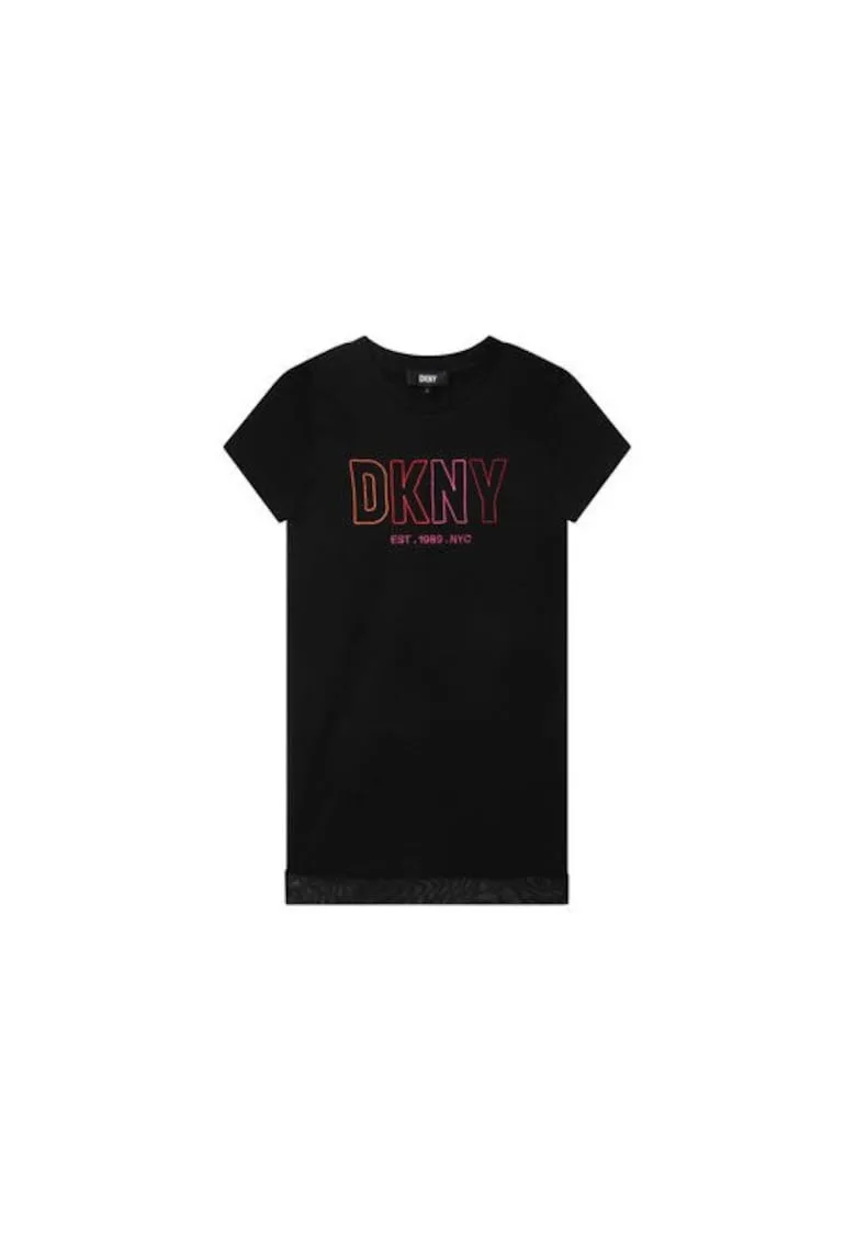 Rochie casual neagra - bumbac -