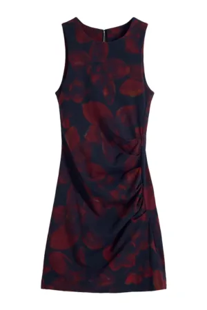 Rochie cocktail Dama -  bordeaux - 75% viscoza - 22% poliamida - 3% elastan