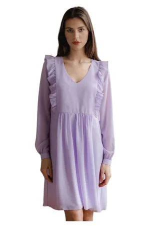 Rochie cocktail - Poliester/Elastan - Mov -