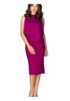 Rochie cocktail -  Viscoza/Poliester - Mov -