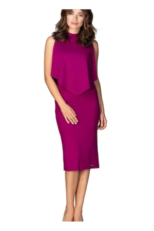 Rochie cocktail - Viscoza/Poliester - Mov -