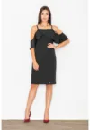 Rochie cocktail  neagra - poliester