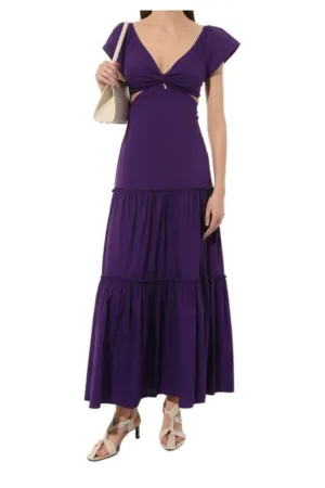 Rochie cocktail  pentru femei - mov - maxi -