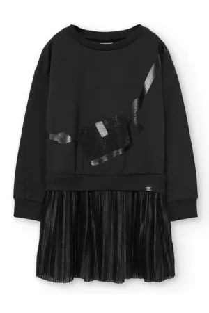 Rochie combi cu aplicatii din strasuri