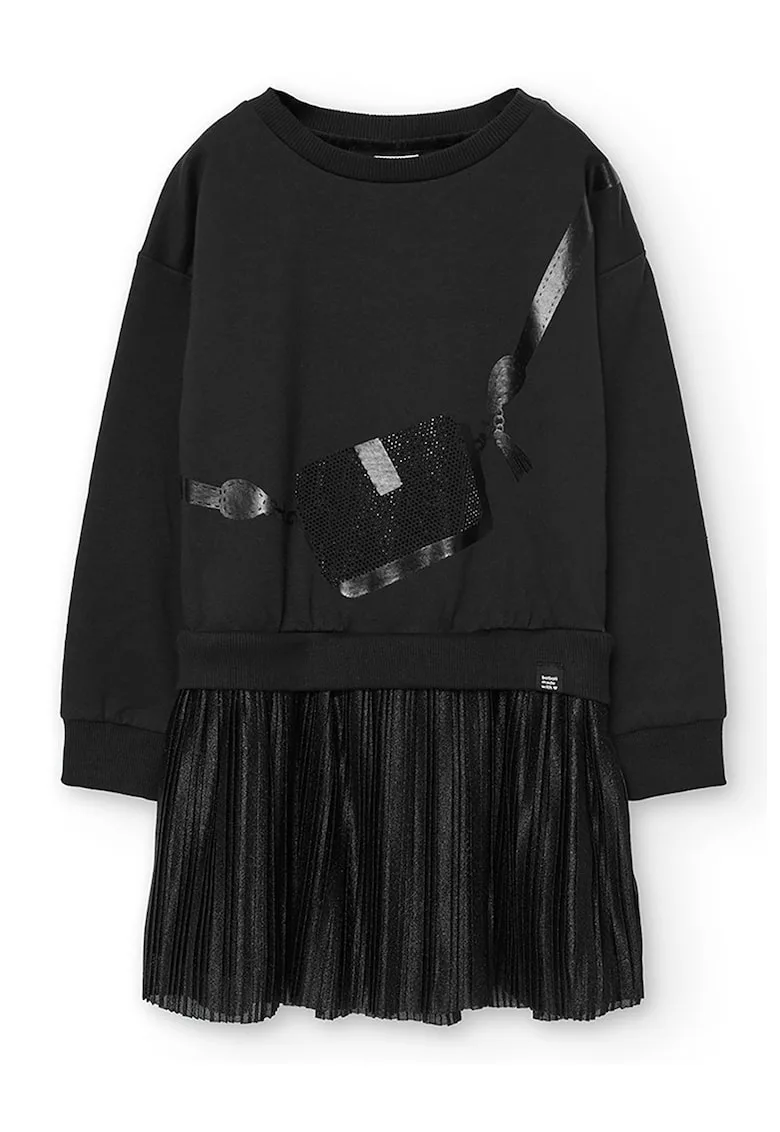 Rochie combi cu aplicatii din strasuri