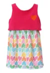 Rochie combi cu imprimeu cu inimi