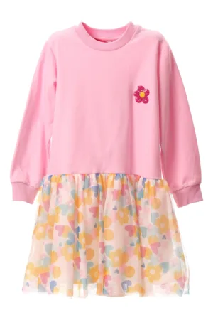 Rochie combi cu insertie din tul
