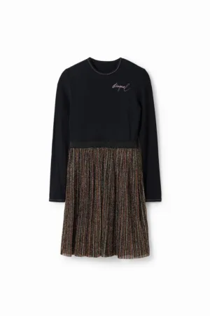 Rochie combi cu logo pe piept