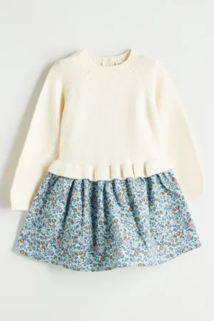 Rochie combi cu maneci raglan