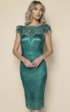 Rochie conica din dantela verde