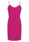 Rochie-creion cu bretele spaghetti - Fuchsia