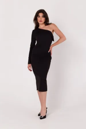 Rochie creion cu un umar -