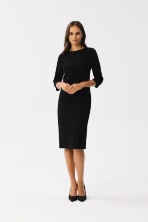 Rochie creion cu taietura -