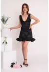 Rochie-creion mini cu terminatie cu volane Katerina