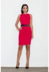 Rochie creion  rosie - fara maneci - viscoza -