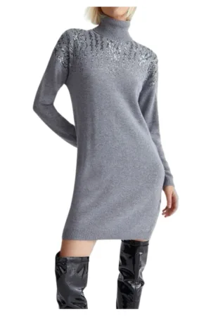 Rochie tricotata cu amestec de lana si casmir -