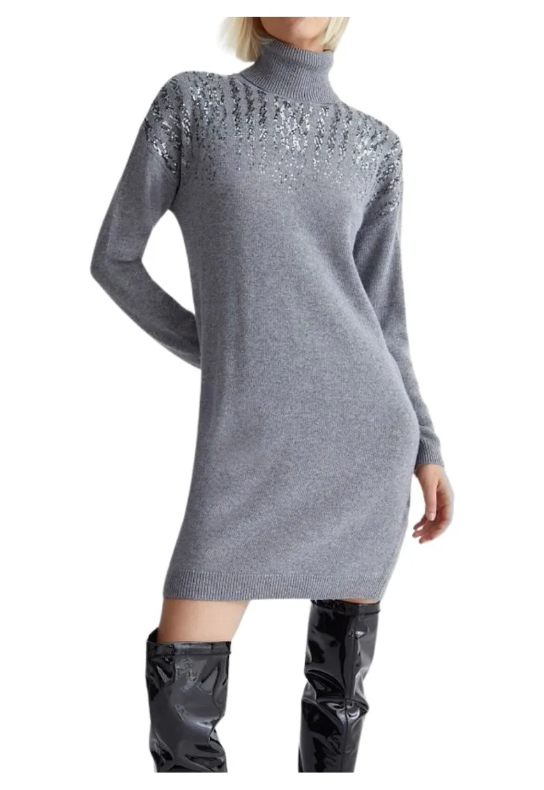 Rochie tricotata cu amestec de lana si casmir -