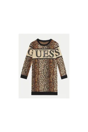 Rochie cu animal print si print logo