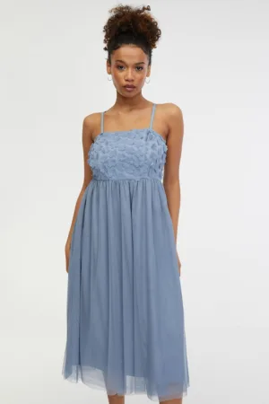 Rochie cu aplicatie florala 3D Empire