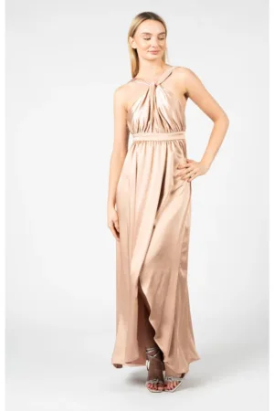 Rochie cu aspect satinat - 38