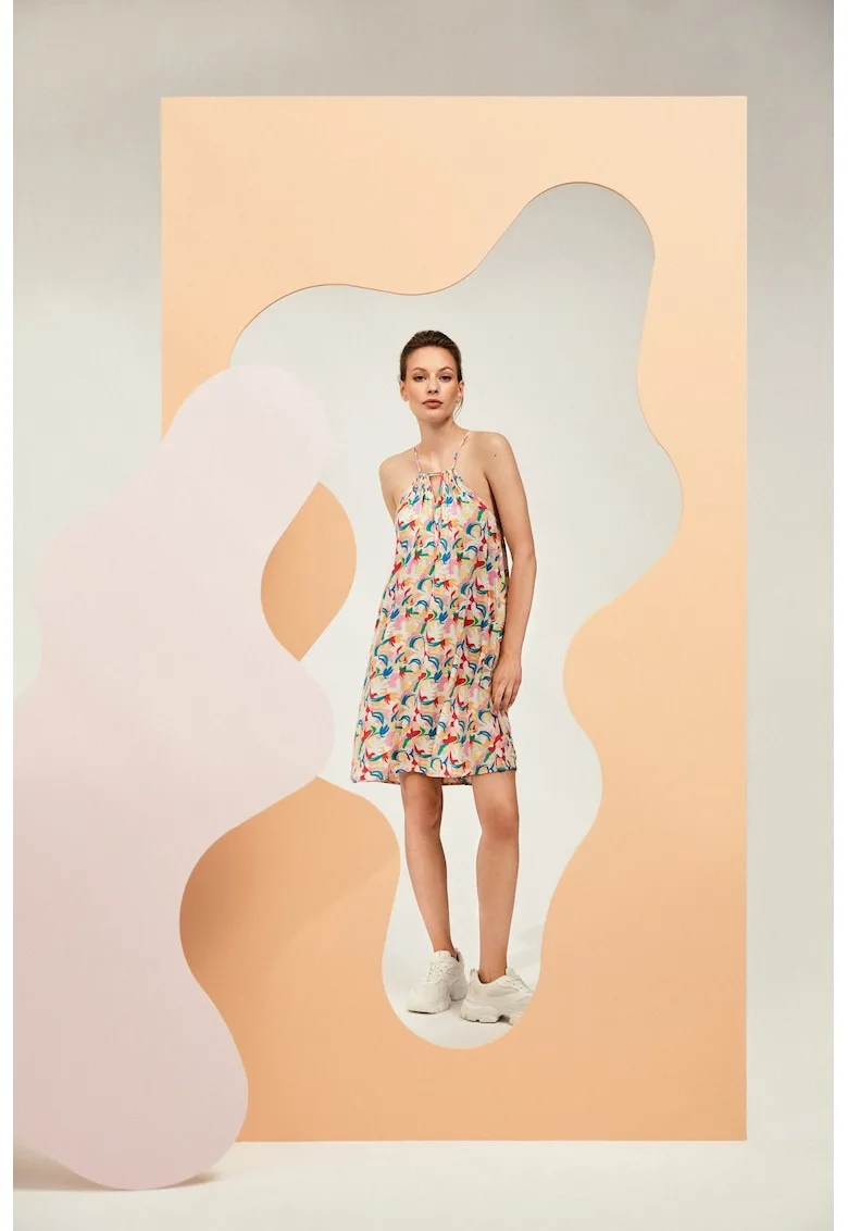 Rochie cu bretele cu model