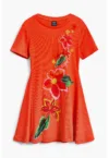 Rochie cu croiala A si imprimeu floral