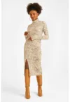 Rochie cu croiala bodycon si imprimeu zebra