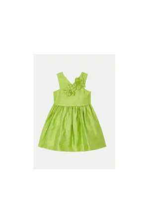 Rochie cu croiala in A - cu detalii florale