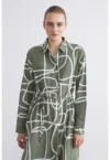 Rochie cu croiala in A - model si cordon subtire in talie