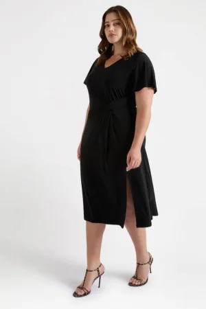 Rochie cu croiala in A si decolteu in V