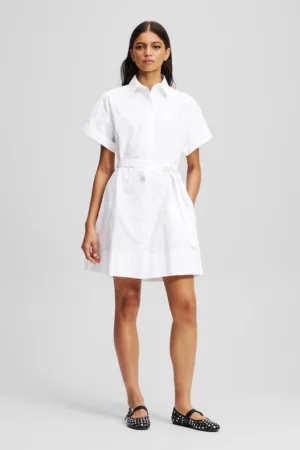 Rochie cu croiala in A si logo brodat