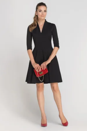 Rochie cu croiala in A si maneci 3/4
