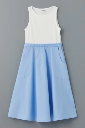 Rochie cu croiala in A si model colorblock