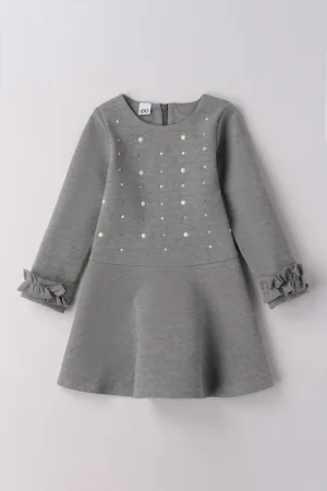 Rochie cu croiala in A si strasuri