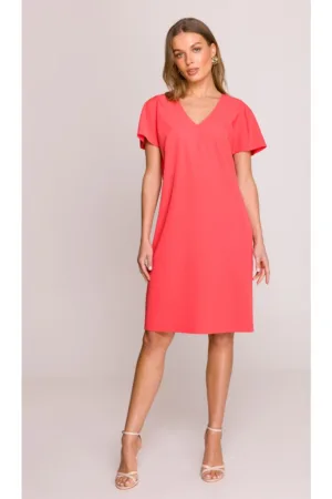 Rochie cu croiala lejera - Roz -