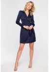 Rochie cu croiala petrecuta cu maneca lunga -