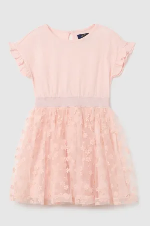 Rochie cu dantela cu model floral