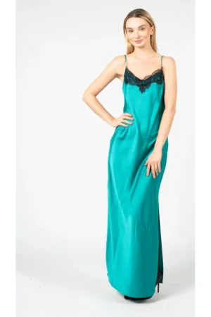 Rochie cu dantela la decolteu - 42