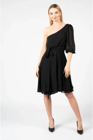 Rochie cu decolteu asimetric - 44