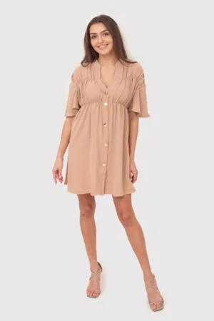 Rochie cu decolteu cu nasturi DA1757