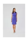 Rochie dama - cu pliuri laterale decorative - Poliester - 36798