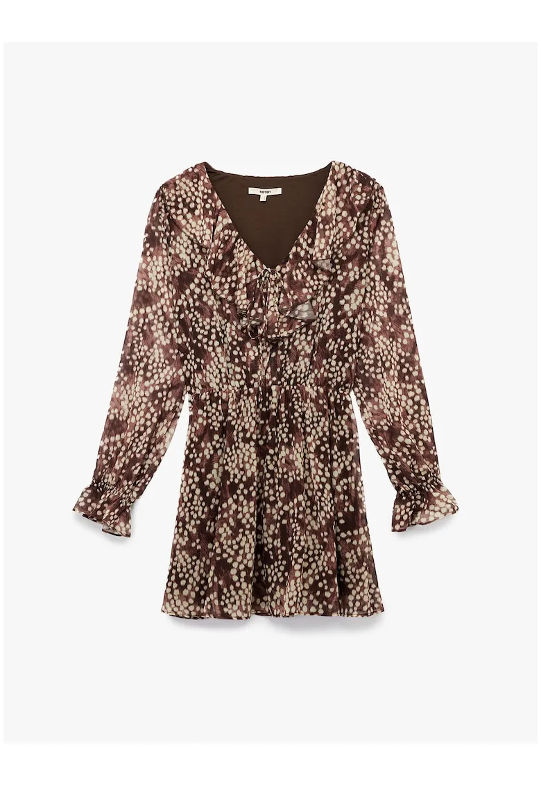 Rochie cu decolteu in V - model si maneci lungi