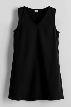 Rochie cu decolteu in V si model uni